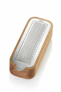 AdHoc Feinreibe mit Auffangbehälter braunsilberfarben