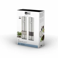 AdHoc Pfeffer- und Salzmühle Set silberfarben