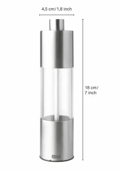 AdHoc Pfeffer-/Salzmühle silberfarbentransparent