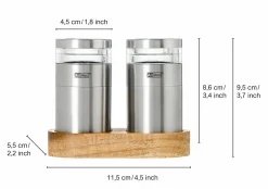 AdHoc Pfeffer-/Salzmühlen Menage braunsilberfarben