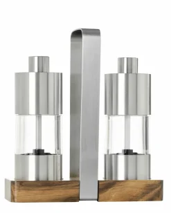 AdHoc Pfeffer-/Salzmühlen Menage braunsilberfarben