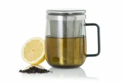 AdHoc Teeglas mit Teefilter 560ml grau