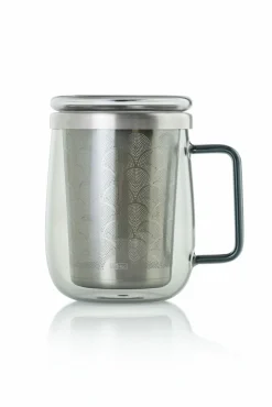 AdHoc Teeglas mit Teefilter 560ml grau