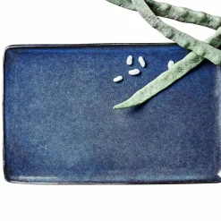 Aida Teller eckig 31,5x20cm blau