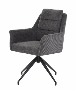 Armlehnstuhl drehbar grau