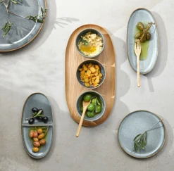 ASA Aperitifteller 2-geteilt 20cm blau