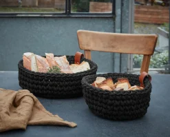 ASA Häkelkorb 20cm schwarz