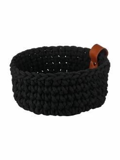 ASA Häkelkorb 20cm schwarz