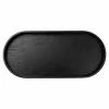 ASA Holztablett oval 35,5cm schwarz
