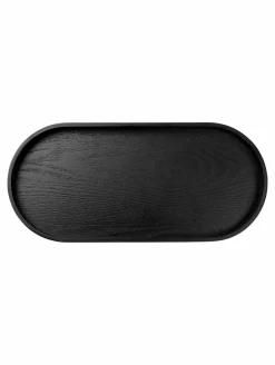 ASA Holztablett oval 35,5cm schwarz