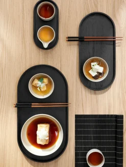 ASA Holztablett oval 35,5cm schwarz