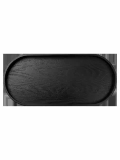 ASA Holztablett oval 35,5cm schwarz