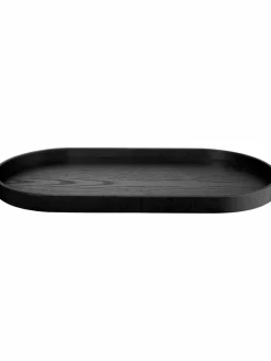 ASA Holztablett oval 44cm schwarz