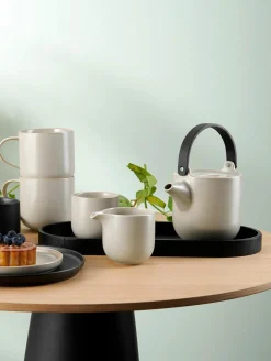 ASA Teekanne mit Holzgriff 600ml beige