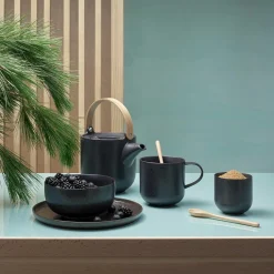 ASA Teekanne mit Holzgriff 600ml schwarz