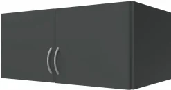 Aufsatz/Hängeschrank grau