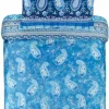 Bassetti Satin-Bettwäsche blau