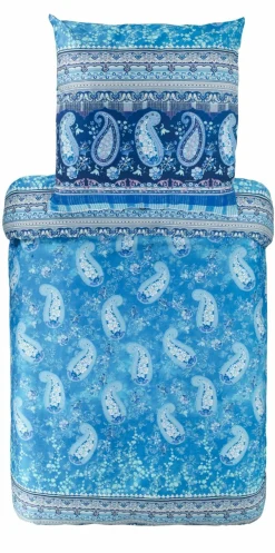 Bassetti Satin-Bettwäsche blau