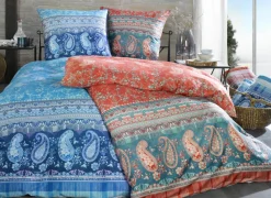 Bassetti Satin-Bettwäsche blau