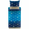 Bassetti Satin-Bettwäsche blau