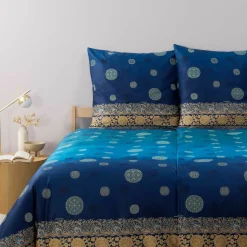 Bassetti Satin-Bettwäsche blau