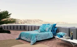 Bassetti Satin-Bettwäsche blau