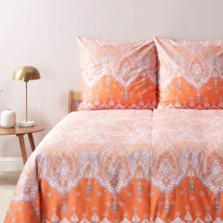 Bassetti Satin-Bettwäsche orange