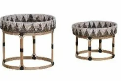 Beistelltisch Set braun