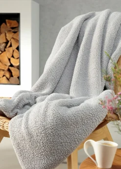 Biederlack Wohndecke grau