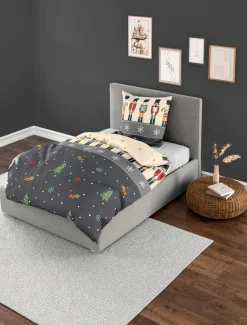 Bierbaum Biber-Bettwäsche schwarz