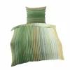 Bierbaum Mako-Satin-Bettwäsche grünmehrfarbig