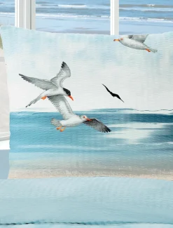 Bierbaum Seersucker-Bettwäsche blau