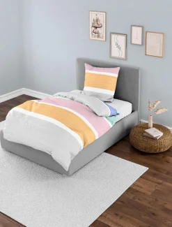 Bierbaum Seersucker-Bettwäsche mehrfarbig