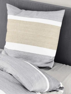 Bierbaum Seersucker-Bettwäsche braun