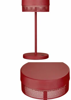 B-Leuchten LED - Akku - Tischleuchte 1flg rot