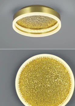 B-Leuchten LED-Deckenleuchte 1flg goldfarben