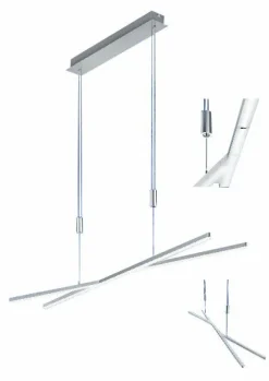 B-Leuchten LED-Pendelleuchte 4flg grau