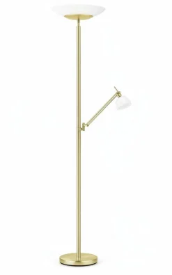 B-Leuchten LED-Stehleuchte 2flg gelb