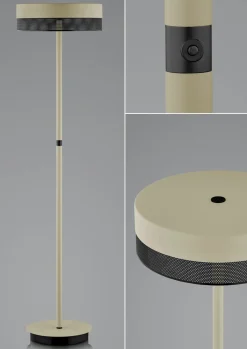 B-Leuchten LED-Stehleuchte 1flg beige