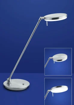 B-Leuchten LED-Tischleuchte 1flg silberfarben