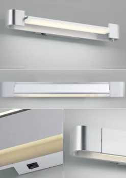 B-Leuchten LED-Wandleuchte 1flg silberfarben