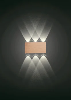 B-Leuchten LED-Wandleuchte 6flg silberfarben