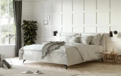 Boxspringbett beige