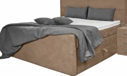 Boxspringbett beige