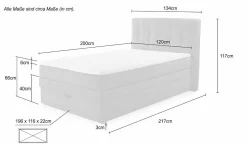 Boxspringbett beige