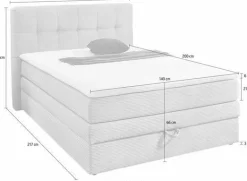 Boxspringbett beige