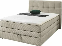 Boxspringbett beige