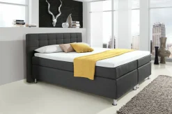 Boxspringbett grau
