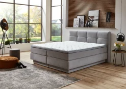 Boxspringbett grau