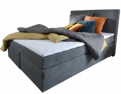 Boxspringbett grau